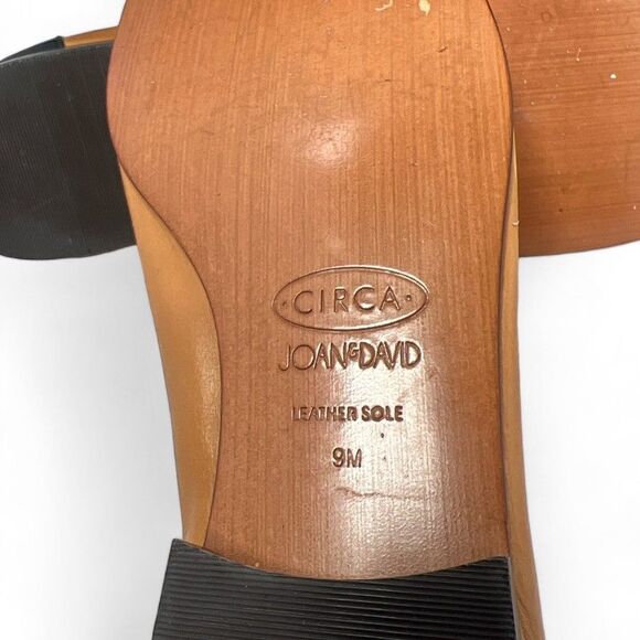 Circa Joan & David Women’s Size 9M Ballet Flats Cognac Leather Black Patent Toe - Picture 6 of 9